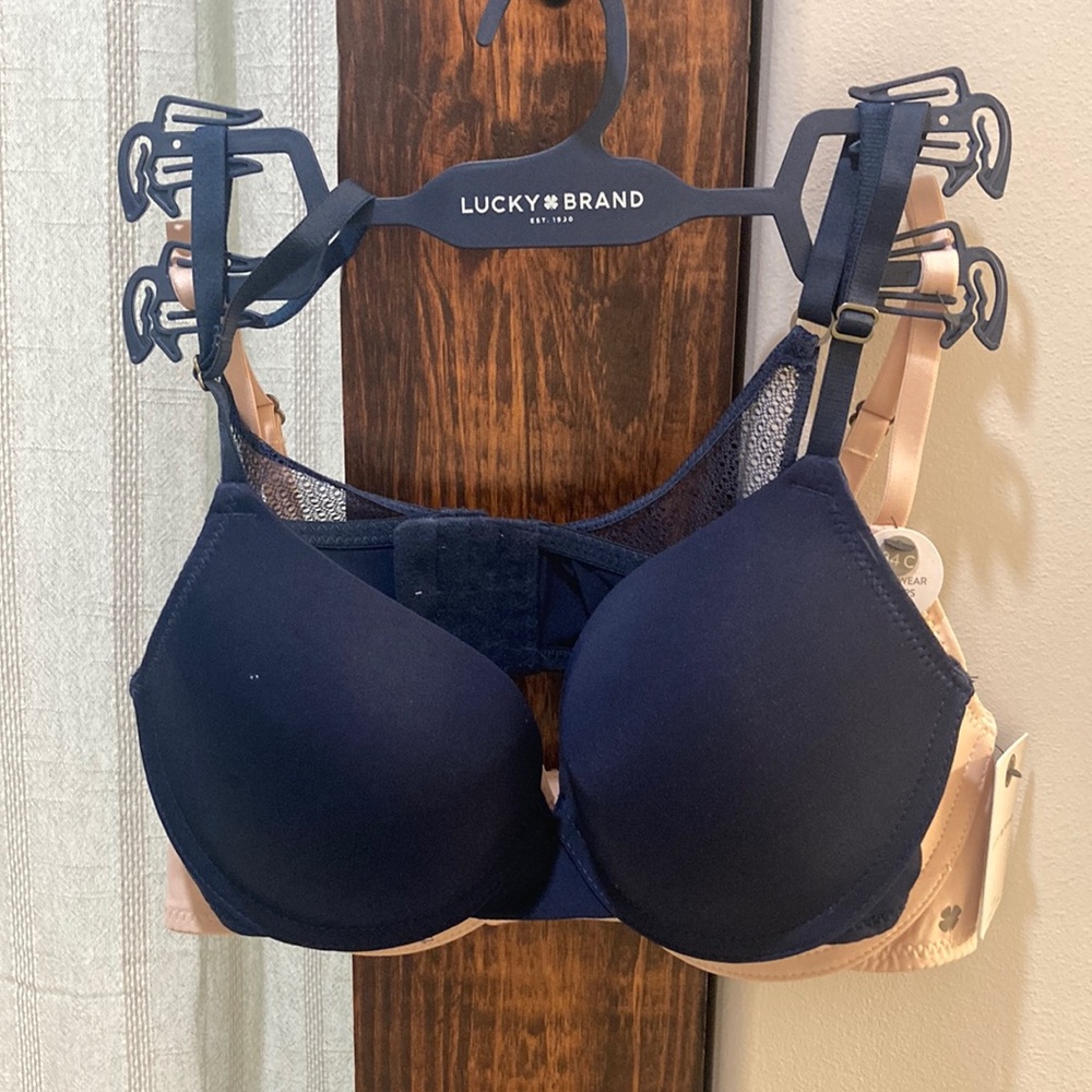Lucky Brand 2 pack bra. Navy and pale pink 34C.